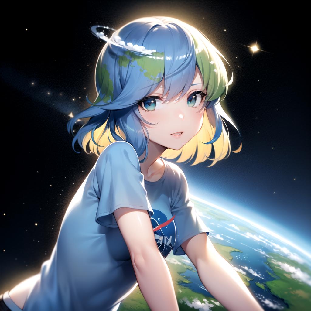Earth Planet Space View Moon Anime Stock Illustration 1620511159 |  Shutterstock